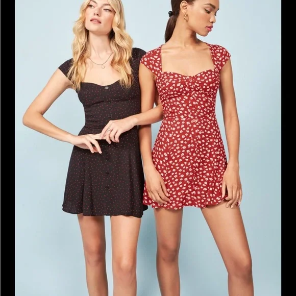 Reformation Forest Green Mini Dress - Picture 7 of 7